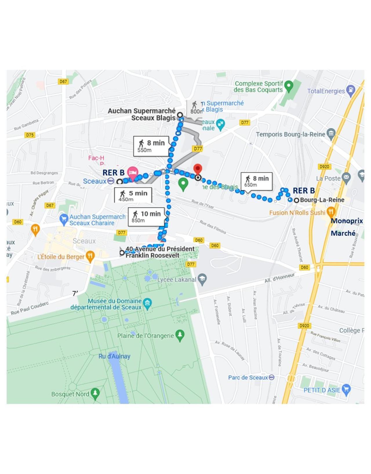 Nice Family Studio In Villa Sceaux 600M Rer B Direct To Notre-Dame Екстериор снимка